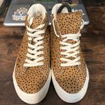 Madewell  Sidewalk Spot Dot Genuine Calf Hair High Top Sneakers Shoes 8.5 Photo 4