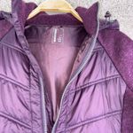 Mondetta  Womens M Purple Quilted Fleece Lined Full Zip Hooded Jacket Athletic Photo 3