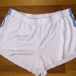 Lake Pima Cotton Pajama Shorts Pink Striped with Blue Trim Large Soft Cozy EUC Photo 0