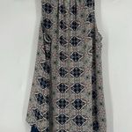 Daniel Rainn DR2  Boho Tank Top Blue Chiffon Layered Mixed Pattern Flowy Size M Photo 3