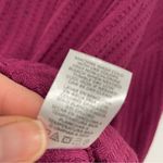 Chaser Magenta Pink Waffle Knit Long Sleeve Hooded Thermal Sweater Womens M Photo 6