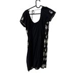Black Paisley Beaded Short Sleeve Dress Bollywood Indian Style XS Photo 3
