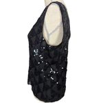 DKNY Vintage  Silk Sequin Sheer Cami Tank Top  Black Size Medium Photo 1