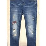 White Crow  Jeans Womens 26 Patchwork distressed boho flannel lined grunge Photo 0