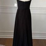 NWT Theia Strapless Accordion Pleat Embellished Dress Black $1300 2 Photo 1