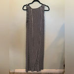 Max Studio Long Striped Tank Stretch Maxi Dress Rayon Spandex Women’s Size L Photo 3