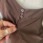 BCBGMAXAZRIA BCBGMAX Brown Silk Slip Dress with Belt Photo 4