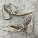 Halogen  Size 9 Tan Beige Ankle Strap Suede Leather Heels Photo 1