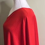 Uniqlo  Red Satin Oversize One Shoulder Asymmetrical Dress Photo 7