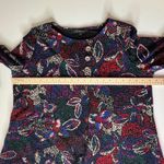 Calessa Floral Tunic Top Large Multicolor Artsy Boho Stretch Abstract Office Black Photo 7