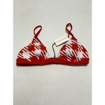 Solid & Striped Solid & Striped The Morgan Scoop Neck Bikini Top In Lipstick Red Gingham XL Photo 10