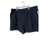 Joie  Ladies High Rise Black Linen Blend Pleated Shorts‎ Size XL NWT Photo 2