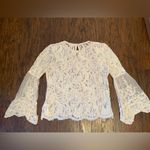 💙ADIVA Lace Blouse with Cami Bell Sleeves, Size Small Photo 3