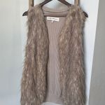 Sebby Collection  Shaggy Chic Faux Fur vest in Brown Photo 0