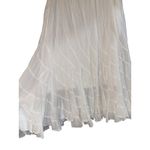 Cute Options Gauze Pleated Midi Skirt Size Large Cottage Country Prairie Fairy White Photo 2