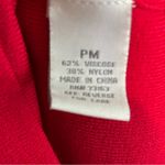 Dress Barn  Red Pullover Black Beaded Holiday Sweater Sz M Petite Photo 4