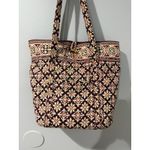Vera Bradley  Retired Medallion Shoulder Tote Burgundy Lunch‎ Bag Wristlet Photo 2