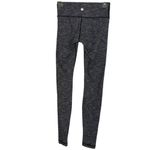 Lululemon  Women's 4 Wunder‎ Under Legging Diamond Jacquard Space Dye Black Slate Photo 2