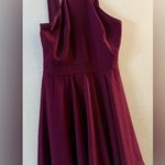 Lulus Wine Red Halter Mini‎ Summer Dress Sleeveless Chiffon Lined Red Size XS Purple Photo 0