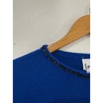 80s Blue Sequin Collar Sweater Dress size small Photo 3