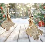 Vintage Christmas Tree Earrings Star Topper Gold Tone Eurowire Nostalgic Holiday Photo 7