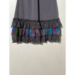 belle du jour  Gray Dress Womens Small Shirt Style Multicolor Tiered Ruffle Hem Photo 1