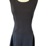 Free People  Fit & Flare Black Sleeveless Dress Women's Small Zip Back Stretch Photo 0