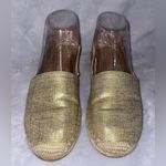 Banana Republic Gold Canvas Espadrille Flats Size 7 Jute Boho Chic Resort Wear Photo 4