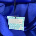 Ming Wang NWT  Belted Jumpsuit Sleeveless Stretch Deco Crepe, Sapphire Large 2165 Photo 5