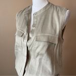 Vince | Taupe Linen Blend Sleeveless Button Down Midi Dress Sz XS Photo 2