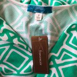 Francesca's Green & White Patterned Flare Dress Photo 6