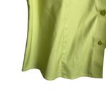 Chico's ‎ Women Cotton Top L Green Cotton Fitted Button Up Stretch Office Travel Photo 4