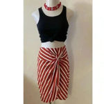 🆕Rust & White Stripe Knot Photo 1