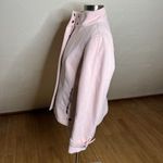 Chico's Jacket Womens 1 Medium Blush Pink Fleece Moto Zip Up Mock Neck Photo 3