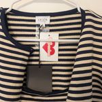 Le lis  Navy and White Striped Top Photo 1