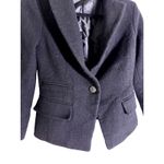IVANA Milano Women Black Tweed Blazer Jacket Size 8 Single Button Photo 1