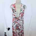 Revolve Brand Misa Casablanca Floral Midi Dress Size M NWT. Low Cut Pink Size M Photo 3