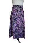 Karin Stevens Vintage Floral Paisley Midi Skirt Vamp Whimsigoth Witchy Sz 12 Elastic Waist Photo 1