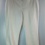Lane Bryant 14 The Ashley Cuffed Capri Trouser Pants in White Photo 0