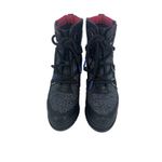 Sorel  Blake Lace Shatter boots in black leather with a red chunky heel Photo 1