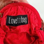 Lovetobag Red Beaded Pouch Chain Strap Red Photo 4