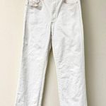 3x1 N.Y.C Cotton Blend Mid-Rise Straight Cropped Jeans Winter White Women's 30 Photo 0