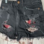 ZARA  | Sequin High Waist Distressed Shorts Photo 2