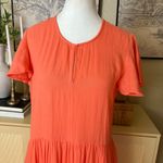 OLIPHANT V Neck‎ Maxi Tiered Dress Size small In Orange Photo 2