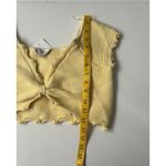 ASOS  Women’s Crochet Knit Scallop Neck Ruched front cropped Top Photo 5