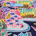 J. McLaughlin Wavesong Top Paradise Peacock Print Size XL 3/4 Sleeves Photo 2