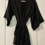 Forever 21 Black Silky Robe Photo 0