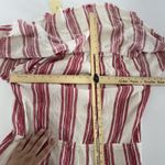 Elan  Dress Womens 3X Red White Striped Off Shoulder Maxi Boho Summer Cotton‎ Photo 7