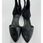 Eileen Fisher Flats Womens 9.5 Black Allot Point Toe Leather Mesh Ankle Wrap Photo 2