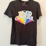 Rainbow Disco Cowgirl Tee Black Photo 0